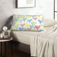 thumbnail image 6 of Sikiie Hand Drawn Colored Hearts Print Plush Pillow Cover, Wrinkle-proof and Stain-resistant Pillow Protector without Pillow Core, Home Decoration-16"x24", 6 of 6