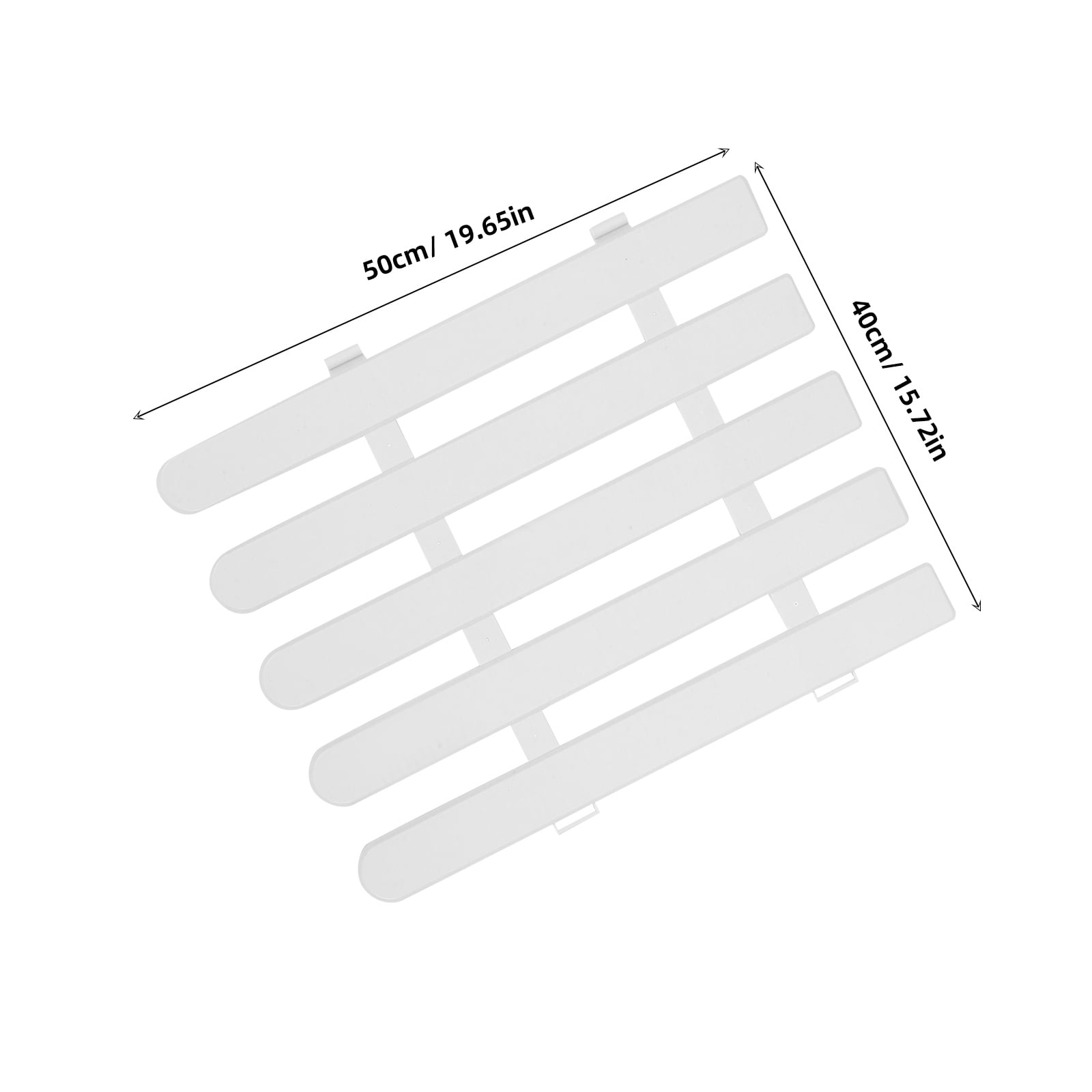 ETHZZLE 2Pcs Flowerbed Fence Border PVC Decorative Use White Outdoor Decor