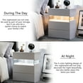 thumbnail image 6 of Bedroom Led Tables With 3 Drawers - Space Saving Option Nightstands Drawer Easy Assembly, Convenient Design, 6 of 6