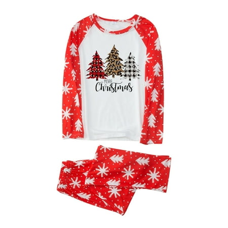 

NECHOLOGY Mom And Son Christmas Pajamas for Family Women Mom Family Christmas Holiday Matching Family Pajamas with Dog Suit Red XX-Large