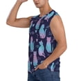 thumbnail image 3 of Pofeuu Silhouette Cats Print Men's Muscle T-Shirt, Sleeveless, Muscle Tank, Classic Muscle Tee Top For Men Casual Sleeveless Muscle T-Shirt Trendy Clothes-X-Large, 3 of 7