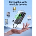 thumbnail image 3 of Cargador portátil Power Bank RONEGN de 10000 mAh con cable incorporado, 3 of 7
