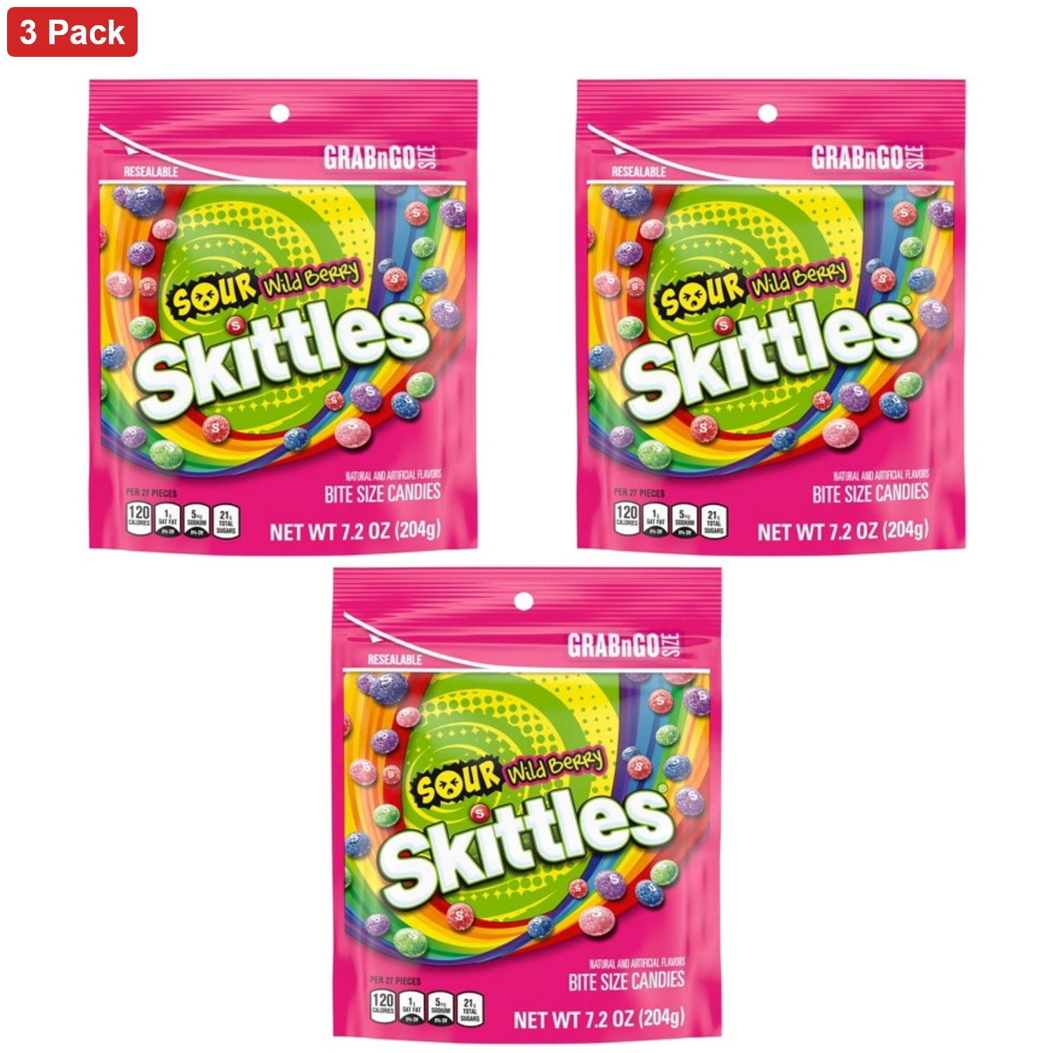 Skittles Sour Wild Berry Grab N Go 7.2oz
