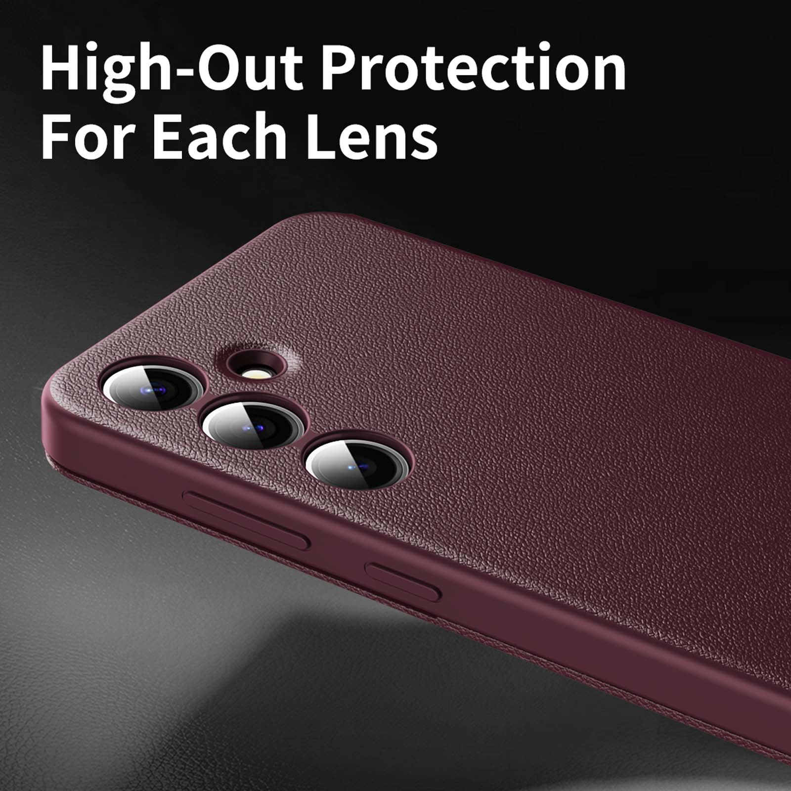 Compatible WIth Samsung Galaxy S25+ Phone Case,Flip Cover,With Card Slots,With Intelligent Window,PU Leather Shockproof Anti-fall Thin Fit Phone Case for Samsung Galaxy S25+,Red