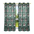 thumbnail image 6 of Yayeee Window Curtains Light Filtering 63"x52" Grommet Panel Pair Home Living Room Decor, Red Christmas Trees, 6 of 7