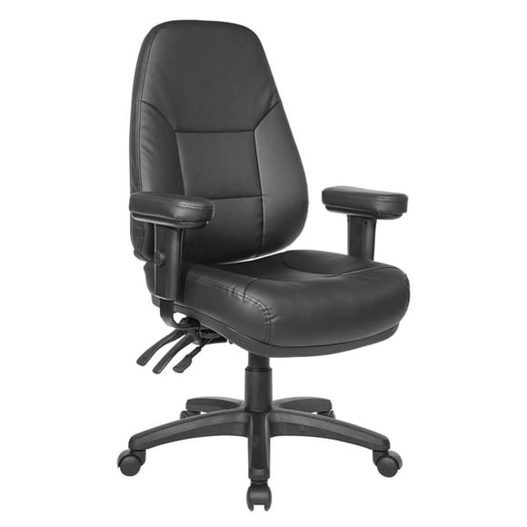 Chaise de Direction Ergonomique Professionnelle à Dossier Haut en Similicuir, Noir Dillon