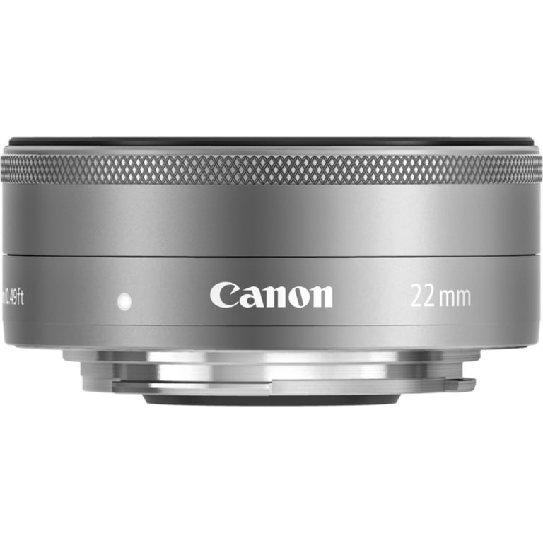 Canon EF-M 22mm f/2 STM Silver Lens for EOS Camera, Wide Angle