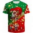 thumbnail image 1 of LUOGENLI T-shirts pour Homme pour Hommes de Noël à Manches Courtes Col Rond T-Shirt pour Hommes et Femmes T-shirts pour Hommes T-shirts Graphiques T-shirts de la Saint-Patrick pour Hommes T-Shirt Graphique Saint-Patrick Vert TG, 1 of 2