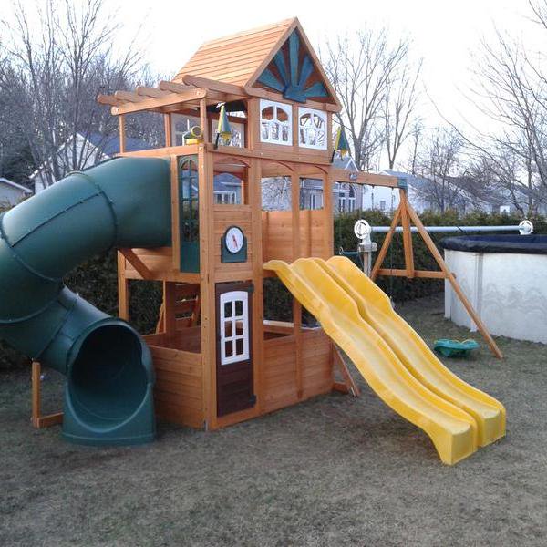 Spring Valley Deluxe Cedar Wood Swing Set &