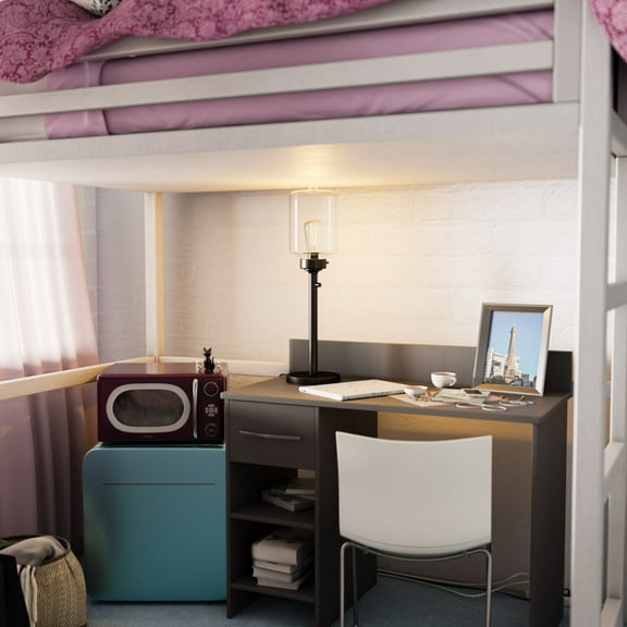 Kenroy Home Casey 28.25'' LED Table Lamp with Clear Glass Novelty Shade Modern Table Light Fixture for Living Room, Bedroom, or Office, 2700K, Oil Rubbed Bronze