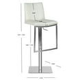thumbnail image 4 of SAFAVIEH Ember Swivel Bar Stool White, 4 of 6