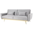 thumbnail image 1 of Sofá Cama Reclinable Para 3 Personas Poliéster Tipo Terciopelo Kingshouse gris 5, 1 of 8