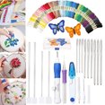 thumbnail image 1 of Kits De Iniciación De Bordado Diy Que Incluyen 50 Hilos De Colores Para Costura Diy Kits De Punto De Cruz Bordado Y Herramienta De Costura De Punto Muyoka Hogar, 1 of 7