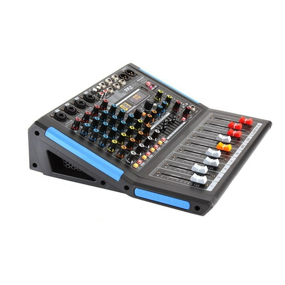 Pyle PMXU46BT 4 Channel Bluetooth Sound Board Mixer System for DJ Studio Audio
