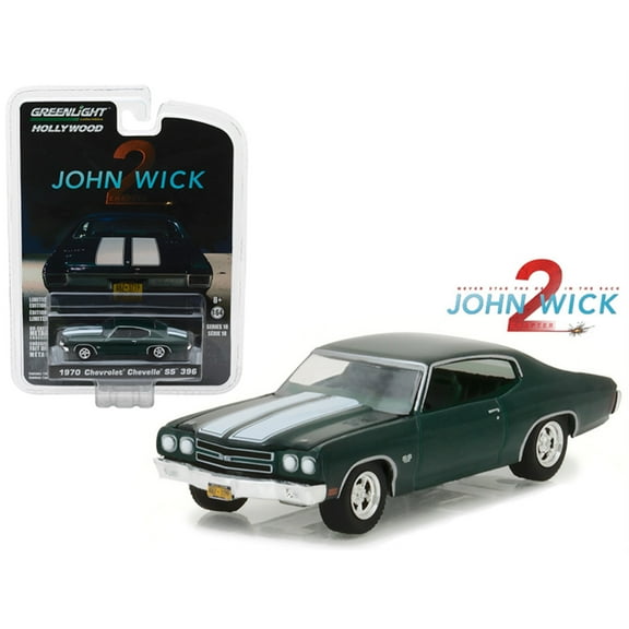 Greenlight John Wick Chapter 2 - 1970 Chevy Chevelle SS 396 Die Cast 1/64 Scale