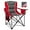Red, variant on Heavy Duty Folding Camping Chair, Outdoor Oversized Camping Chair w/Cup Holder & Cooler Bag, Portable Padded Lawn Chair for Beach Picnic Sports, U.S. Flag(Blue)