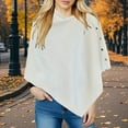 thumbnail image 2 of AUNVITO Women's Button Maxi Cape Shawl Elegant and Versatile Lightweight Knit Wrap for Year-Round Comfort, 2 of 4