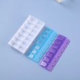 thumbnail image 5 of Double-row 14-compartment pillbox, portable, large capacity, easy to dispense and store medicines, large size with English lettering., 5 of 5