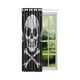 YUSDECOR Cool Crânes Os Croix Fenêtre Rideau Salon, Chambre Fenêtre Rideaux 52 X 84 Pouces – image 2 sur 3