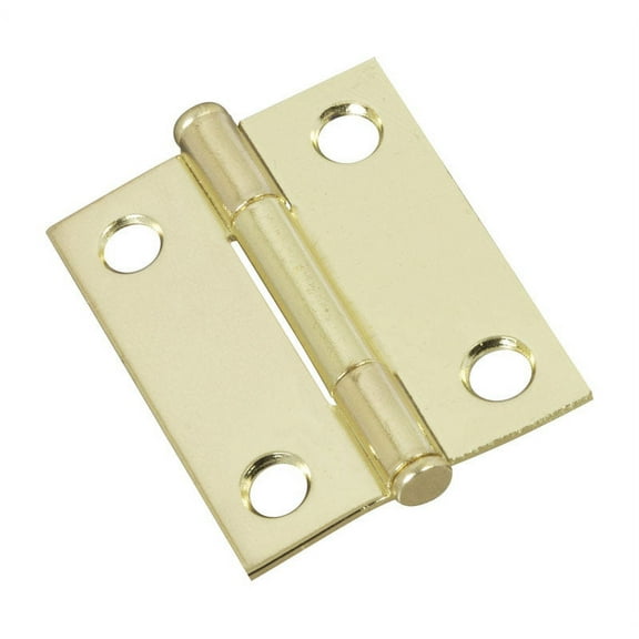 National Hardware 2 In. Brass Full-Inset Pin Hinge (2-Pack) N146-639