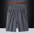 thumbnail image 2 of FUZHIQ Shorts Men High Waist Drawstring Yoga Shorts Classic-Fit Summer Beach Shorts Solid Splice Pocket,XXXXXL, 2 of 7