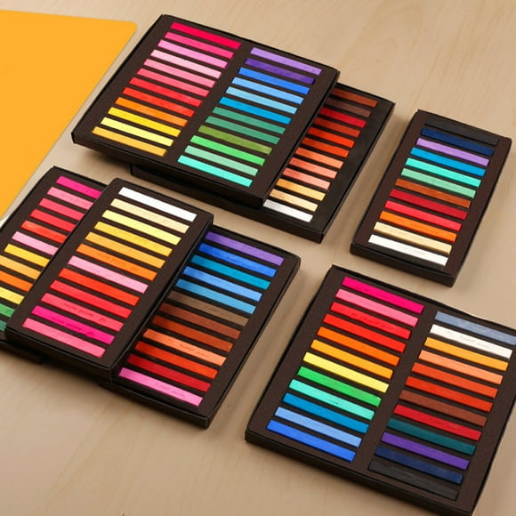 Square Pastel Set 12/24/36/48 Colors Soft Dry Pastel Artist Chalk Pastel Sticks Non Toxic for