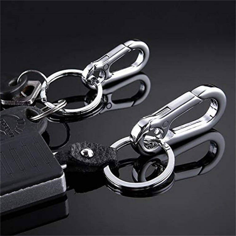 Happon Carabiner Clip Keychain, 2 Pieces Metal Carabiner Shape Key