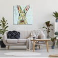 thumbnail image 2 of Bunny Wildlife Modern Portrait Animals & Insects Painting Gallery Wrapped Canvas Print Wall Art, 2 of 7