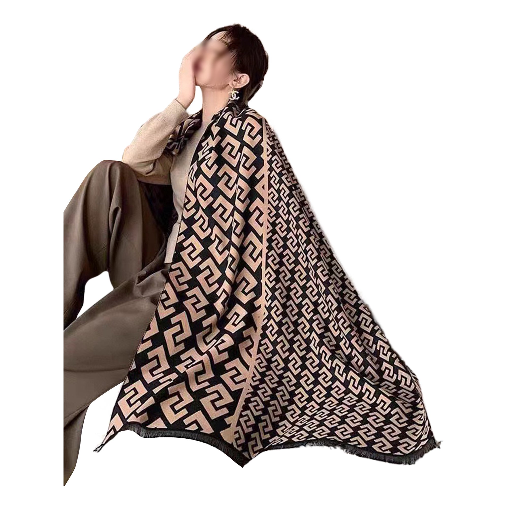 beige shawl wrap