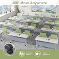 thumbnail image 4 of Folding Conference with Wheels White 6PCS 61"D x 19.7"W x 29.5"H with Drawers Barriers for 10 seat Meeting Classroom, 4 of 7