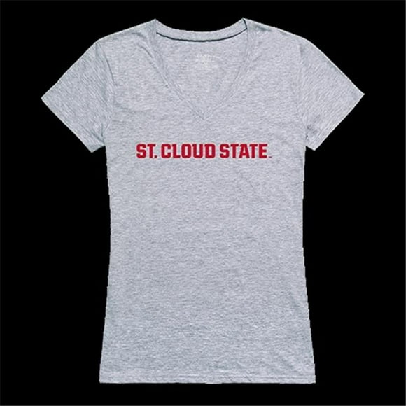 W Republic Products 520-237-H08-03 Womens St. Cloud State University Seal Tee, Heather Grey - Large