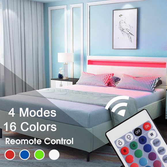 Queen Platform Bed Led Lights