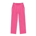 thumbnail image 5 of Resicozy Girls Sweatpants Wide Leg Elastic Waist Casual Sweat Pants with Pockets Baggy Athletic Pants for Kid Clothes 2-13 Years Hot Pink 120, 5 of 6