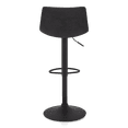 thumbnail image 4 of Bouclair Black Textured Faux Leather & Metal Adjustable Bar Stool, 4 of 10