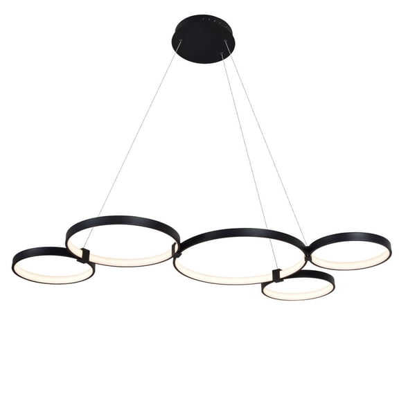 VONN Capella 50" Adjustable ETL Certified Integrated LED Chandelier in Black