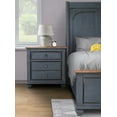 thumbnail image 5 of 3-Drawer Corduroy Blue Nightstand – No Assembly, Rubber Solid/Birch Veneer, 5 of 7