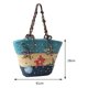 thumbnail image 3 of Bolso De Hombro Bolso de paja de estrella de mar bordado a mano bohemio tejido con cuentas para mujer (azul), 3 of 8