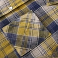 thumbnail image 7 of Hessimy Women's Oversized Plaid Shirts Flannel Button-Down Fairy Grunge Blouse Roll Up Long Sleeve Fall Spring Tops(Z01-Yellow,XL）, 7 of 7