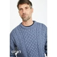 thumbnail image 2 of Aran Men's Irish Traditional Sweater 100% Premium Merino Wool Fisherman Pullover Made in Ireland, 2 of 7