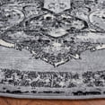 thumbnail image 3 of SAFAVIEH Brentwood Dimitri Floral Bordered Area Rug, 6'7" x 6'7" Round, Silver/Black, 3 of 8