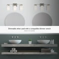 thumbnail image 4 of Design House Desta Modern 22" Satin Nickel 3-Light Dimmable Vanity Light with Frosted Glass, 4 of 9