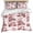 Red, variant on 3 Piece Burnt Orange Botanical Duvet Cover Set Full Size, Microfiber Comforter/Quilt Cover with Corner Ties and 2 Pillowcases, Vintage Nature Flower All Season Soft Bedding with Zipper Closure