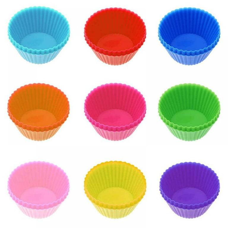 Jumbo Reusable Silicone Cupcake Baking Cups / Muffin Molds, Pack of 12 –  Gifbera