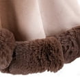 thumbnail image 4 of DAFPZW Luxury Faux Fur Trim Cape Coat for Women Winter Gradient Elegant Batwing Poncho Fuzzy Cloak Warm Oversized Shawl, 4 of 5