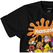 Nickelodeon Men's Shirt, Classic Printed Cartoon Rugrats T-shirt Black Nick - S