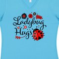 thumbnail image 4 of Inktastic Ladybug Hugs with Cute Ladybug and Flowers Women's V-Neck T-Shirt, 4 of 5