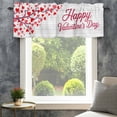 thumbnail image 4 of Happy Valentine's Day Farmhouse Short Window Curtain Valances, Romantic Red Love Heart Branches Rod Pocket Kitchen Valances for Living Room Bedroom Bathroom Cafe 42" x 18", 4 of 8