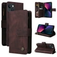 thumbnail image 2 of Dteck Crossbody Wallet Case for iPhone 15,Magnetic Leather Card Slots Zipper Wallet Kickstand Heavy Duty Lanyard Strap/Shoulder Strap Cover,Brown, 2 of 10