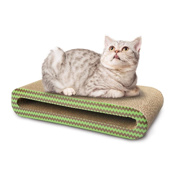 Rascador para Gatos con Cama Pawise 45x20x9 cm de Cartón Reversible