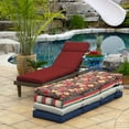 thumbnail image 6 of ARDEN Outdoor Chaise Lounge Cushion 72 x 21, Ruby Red Leala, 6 of 12